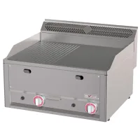 Plaque de cuisson gaz à poser double 1/2 lisse 1/2 rainurée 8 kW - Diverso By Diamond - WR-GPMD-25 Plaque de cuisson gaz à poser double 1/2 lisse 1/2 rainurée 8 kW - Diverso By Diamond - WR-GPMD-25