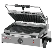 Grill panini professionnel simple, plaque fonte, surface 365x255 mm - diverso by diamond - wr-grpn-43 - Diverso by diamond - WR-GRPN-43