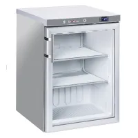 Congélateur professionnel acier inox, porte vitrée, négatif, 200 litres - Diverso By Diamond - WR-NG21-XV