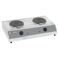 Réchaud professionnel Monophasé 2 feux 3 kW - Diverso By Diamond - WR-RTD/2E