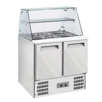 Armoire réfrigérée professionnelle vitre bombée 2 portes 2 x GN 1/1 + 3 x GN 1/6 positive - Diverso By Diamond - WR-SAL6-L2 Armoire réfrigérée professionnelle vitre bombée 2 portes 2 x GN 1/1 + 3 x GN 1/6 positive - Diverso By Diamond - WR-SAL6-L2