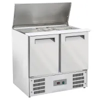 Saladette professionnelle couvercle télescopique 2 portes 2 x GN 1/1 + 3 x GN 1/6 positive - Diverso By Diamond - WR-SAL6-S2 Saladette professionnelle couvercle télescopique 2 portes 2 x GN 1/1 + 3 x GN 1/6 positive - Diverso By Diamond - WR-SAL6-S2