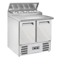 Table réfrigérée professionnelle 2 portes 5 bacs GN 1/6 150 mm couvercle inox positive - Diverso By Diamond - WR-SAS2-P2 Table réfrigérée professionnelle 2 portes 5 bacs GN 1/6 150 mm couvercle inox positive - Diverso By Diamond - WR-SAS2-P2