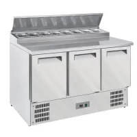 Table réfrigérée professionnelle 3 portes avec couvercle inox et structure intégrée - Diverso By Diamond - WR-SAS2-P3 Table réfrigérée professionnelle 3 portes avec couvercle inox et structure intégrée - Diverso By Diamond - WR-SAS2-P3
