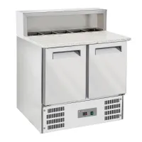 Table frigorifique pizzas 2 portes GN 1/1, structure réfrigérée 5x GN 1/6-150 mm - Diverso By Diamond - WR-SRP6-Z2 Table frigorifique pizzas 2 portes GN 1/1, structure réfrigérée 5x GN 1/6-150 mm - Diverso By Diamond - WR-SRP6-Z2