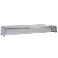 Structure réfrigéré avec couvercle inox 9 bacs GN 1/3 150 mm - Diverso By Diamond - WR-SY20-C6