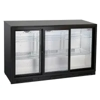 Arrière bar professionnel ventilé 3 portes vitrées coulissantes 302 litres positif - Diverso By Diamond - WR-TAS3-E3 Arrière bar professionnel ventilé 3 portes vitrées coulissantes 302 litres positif - Diverso By Diamond - WR-TAS3-E3