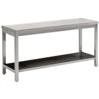 Table de travail professionnelle en inox AISI 441 tablette inférieure et dosseret 2000x700x900 mm - Diverso By Diamond - WR-TXT0-20S Table de travail professionnelle en inox AISI 441 tablette inférieure et dosseret 2000x700x900 mm - Diverso By Diamond - WR-TXT0-20S