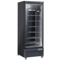 Vitrine réfrigérée verticale professionnelle 1 porte vitrée noire 615 litres - Diverso By Diamond - WR-VP56-1B