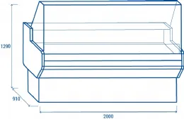 Photo 7 - Comptoir vitrine réfrigéré service assisté +2/+4°c longueur 2000 mm - coolhead - wst 200 - Cool head italie - WST 200