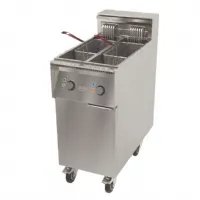Friteuse cuisine pro profondeur 750 triphasé 1 cuve double 2 x 11 l 12 kw - mirror - xmart-m212 - Mirror - XMART-M212